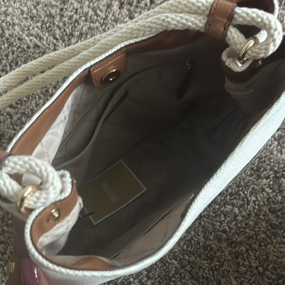 Michael Kors Cream and Brown Women's Bag - Picture 5 of 7